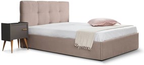 Тапицирано легло Famous-Mocca-90 x 200-Ξύλα Ελάτου