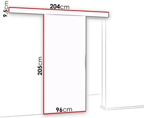 Плъзгаща се врата Malibu Plus-Fusiko-Дължина: 96 cm