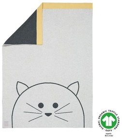 Бебешко одеяло Lassig Little Chums Cat 75x100 см. Grey