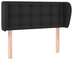 3117222 vidaXL Горна табла с уши, черна, 93x23x78/88 см, изкуствена кожа
