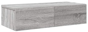 859973 vidaXL Стенен рафт с чекмеджета 60x26,5x15 см инженерно дърво