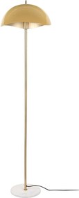 Подова лампа в златисто и цвят горчица с метален абажур (височина 154 cm) Waved – Leitmotiv