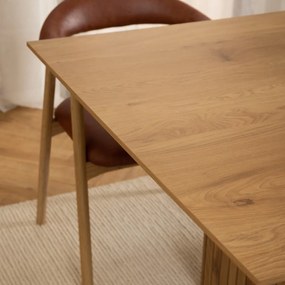 Трапезна маса с дъбов плот 100x210 cm Colima – Actona