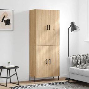 3195686 vidaXL Висок шкаф, дъб сонома, 69,5x34x180 см, инженерно дърво