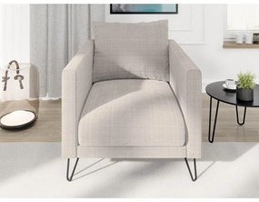 Светлокафяво шенилово кресло Freya – Ropez