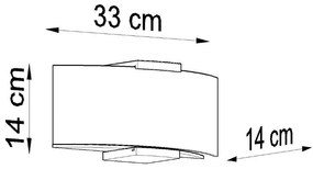 Бяла стенна лампа Eva – Sollux