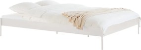 Бяло стоманено двойно легло 160x200 cm без табла с включена подматрачна рамка Eton Basic – noo.ma