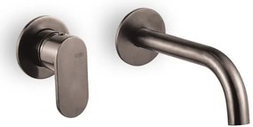 Кран за мивка стена Vicario Slim-Черен-четка