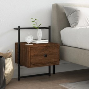 Sonata H Нощно шкафче стенно кафяв дъб 35x30x51 см инженерно дърво