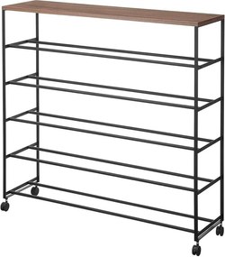 Черен метален стелаж за обувки 90,5x87x26 cm Tower – YAMAZAKI