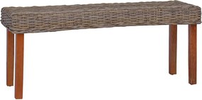 285791 vidaXL Пейка, 110 см, естествен кубу ратан и махагоново дърво масив