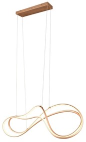 LED висяща лампа с метален абажур в златисто Nala - Trio Select