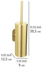 Самостоятелна четка за тоалетна от неръждаема стомана в златист цвят Orea Gold - Wenko