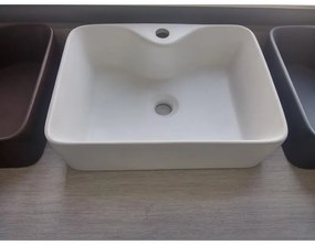 Мивка за баня ICB 864 White Matt, монтаж върху плот, порцелан, бял мат, 48x37x13.5см