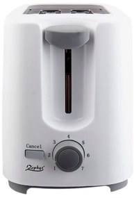 Тостер за хляб ZEPHYR ZP 1440 W, 700W, За 2 филийки, 7 степени на запичане, Бял