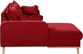 Червен ъглов диван (ляв ъгъл) Beata - Ropez