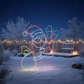 Коледна подова лампа Дядо Коледа 117 см вкл. LED с таймер IP44 - Pax