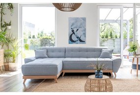 Светлосин разтегателен диван променлив ъглов диван Dazzling Daisy - Miuform