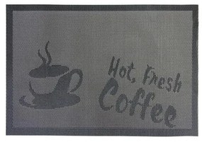 Подложка за хранене Hot Fresh Coffee 45x30см черна PVC (0193655) - Horecano