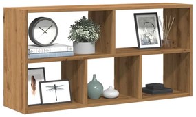 853280 vidaXL Стенен рафт, дъб артизан, 100x25x50 см, инженерно дърво