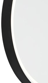 Огледало за баня черно с LED 3-степенно димиране с овално докосване - Miral