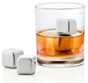 Комплект от 4 охлаждащи кубчета от неръждаема стомана в чанта Lounge - Blomus