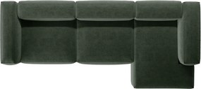 Зелен ъглов диван (десен ъгъл) Bergamo – Cosmopolitan Design