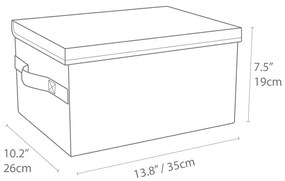 Синя текстилна кутия за съхранение с капак 35x19x26 cm Soft Storage – Bigso Box of Sweden