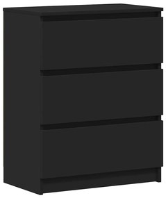 801383 vidaXL Сайдборд, черен, 60x35x76 см, инженерно дърво