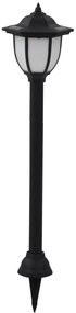 Градински соларни лампи, 3 бр, LED, черни