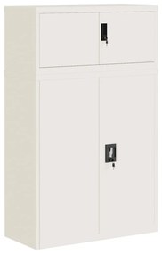 3188312 vidaXL Шкаф за папки бял 90x40x145 см стомана