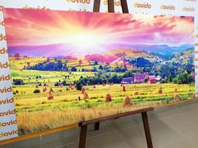 Картина на платно – Снопове сено в Карпатите