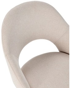 Бежови тапицирани трапезни столове в комплект 2 бр. Lia – Marckeric