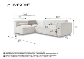 Кремав ъглов диван (ляв ъгъл) Flex Felix – Miuform