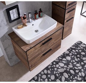 Кафяв работен плот в дъбов декор 73x45 cm Set 374 - Pelipal