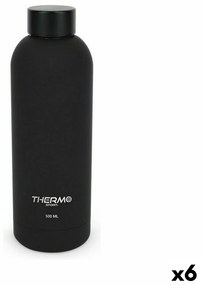 Термо Бутилката ThermoSport Soft Touch Черен 500 ml (6 броя)