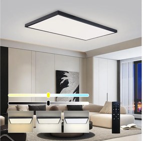 Brilagi-LED Димируемо осветително тяло за баня FRAME SMART LED/96W/230V IP44 черно + дистанционно управление