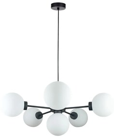 Пендел KALIOPE 6xE14/50W/230V черен/бял