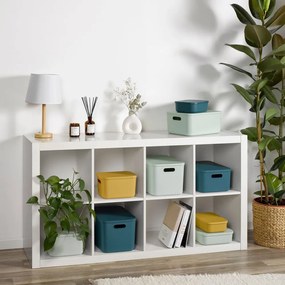 Сива пластмасова кутия за съхранение с капак 24x18x8 cm – Homéa