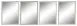 Стенно огледало DKD Home Decor 56 x 2 x 76 cm Кристал Сив Бежов Бял полистирен (4 броя)