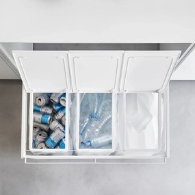 Бяло метално кошче за рециклиране Tower – YAMAZAKI