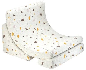 Бял детски стол от букле и шенил Terrazzo Moon – Wigiwama