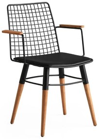 Черни метални трапезни столове в комплект от 2 броя Trend - Kalune Design
