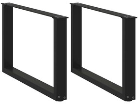 Sonata H Крака за холна маса с U-образна 2 бр черни 60x(42-43)см стомана