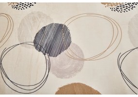 Светлокафяво единично спално бельо от микроплюш 140x200 cm Circles – My House
