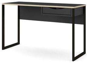 Черна работна маса , 130 x 48 cm Function Plus - Tvilum