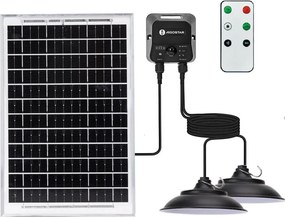 Aigostar - LED соларен полилей със сензор 2xLED/35W/12V 6000mAh 6500K Ø15cm + дистанционно управление