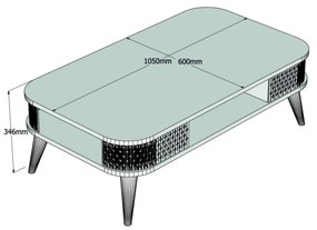 Холна маса HM9501.02 цвят орех