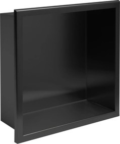 Вграден рафт за баня 30x30 matte black