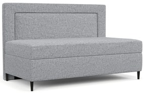 Сиво тапицирано единично легло 100x200 cm Alba – Maison de Rêve